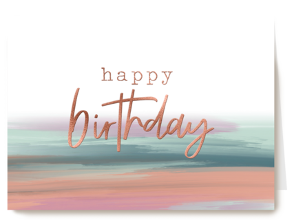 metallic happy birthday