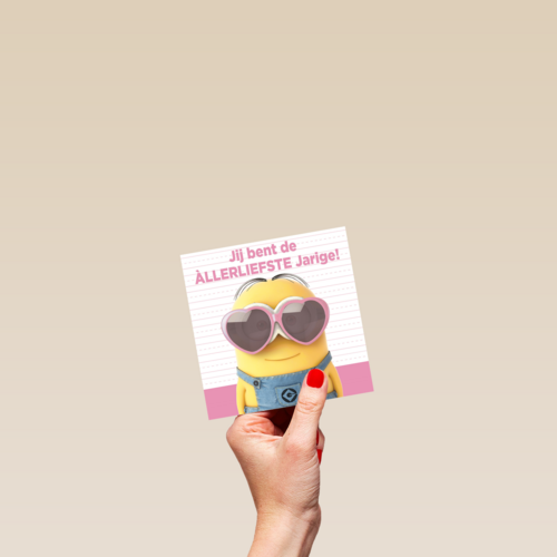 jij bent de allerliefste jarige minion kaart