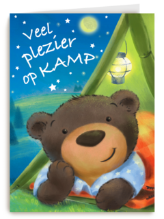 Op kamp kaart beer in tent