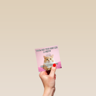 erjaardag kaart grappig i am the gift