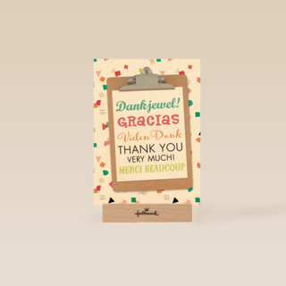 bedankt gracias thank you merci beaucoup kaart