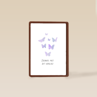 Condoleance kaart vlinders