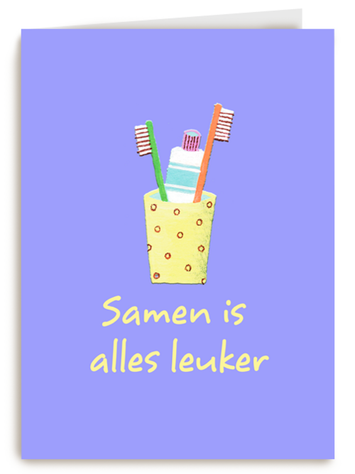 samenwonen kaart tandenborstels