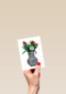 bedankt kaart folio vaas met bloemen thank you