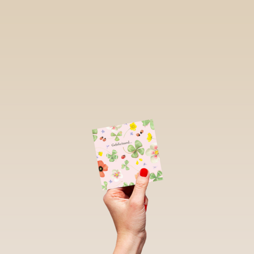 Kaart flowers by Marjolein Bastin Gefeliciteerd