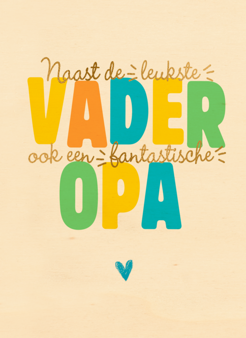 Houten Kaart Vaderdag | Hallmark | Houten Kaart Hallmark | Vaderdag | Naast De Leukste Vader Ook Een Fantastische Opa