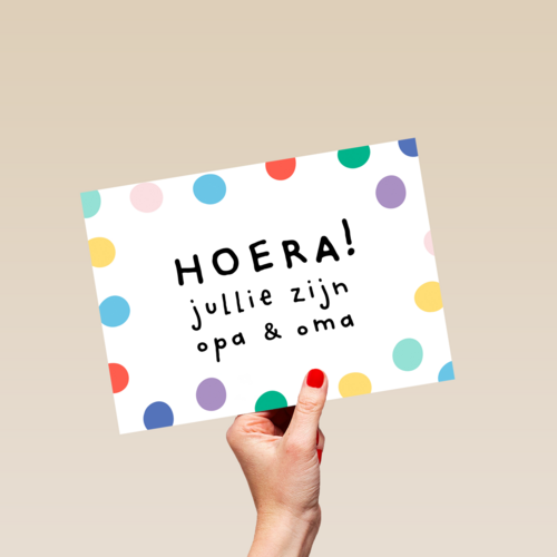 geboorte kleinkind confetti hoera jullie zijn opa en oma