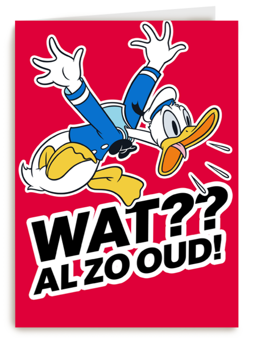 Verjaardagskaart Donald Duck Wat al zo oud