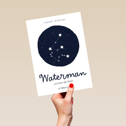 sterrenbeeld kaart waterman aanpasbare tekst