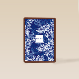 Sterkte kaart wit blauwe bloemen