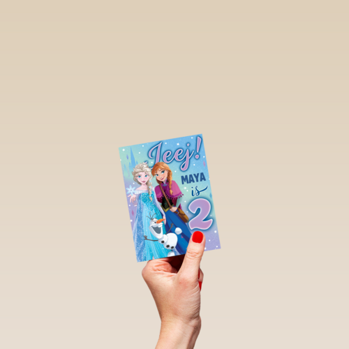 Frozen verjaardagskaart 2 jaar Elsa Anna