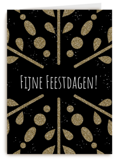 zakelijke kerstkaart met gouden ijskristal