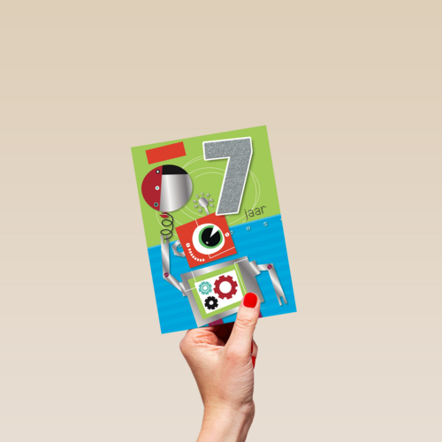 verjaardag leeftijden robot 7 jaar