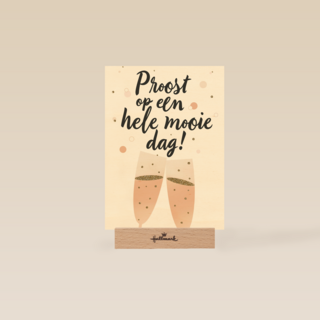 Trouwdagkaart Proost op een hele mooie dag