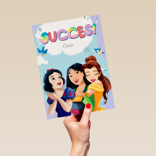 Succes kaart Disney prinsessen