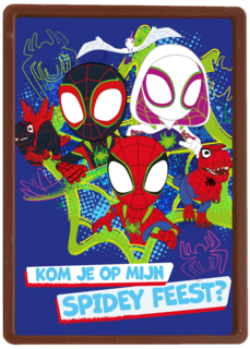 Uitnodiging Spidey feestje