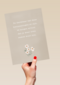 condoleancekaart met bloemen op kraft