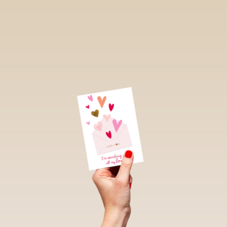 Valentijnskaart Romantisch hartjes for you