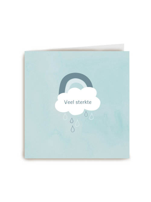 Condoleance kaart wolk met veel sterkte