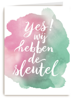 watercolor yes wij hebben de sleutel