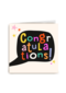 gefeliciteerd kaart vrouw felicitatie kleurige letters