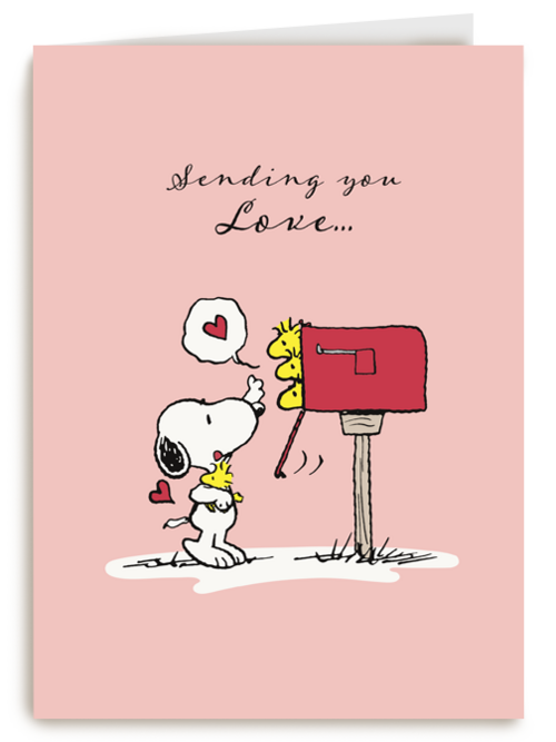 Liefde kaart Snoopy sending you love