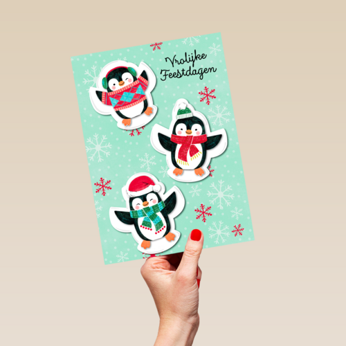 Vrolijke feestdagen pinguins