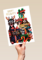 Kerstkaart Folio cats and dogs