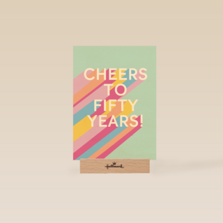 Verjaardagskaart vrouw cheers to fifty years 50