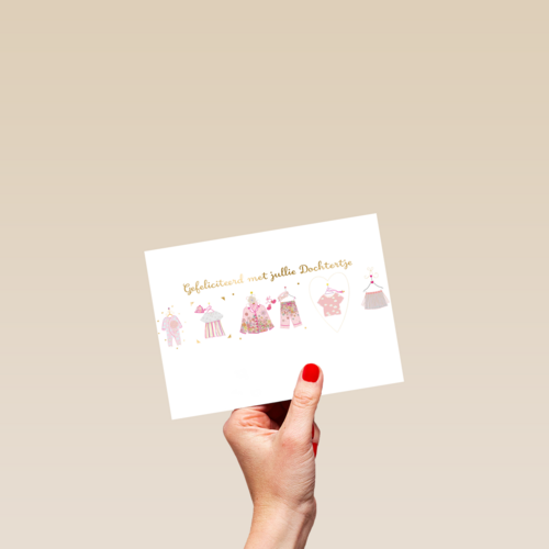 geboorte felicitatie kaart dochter turnowksy