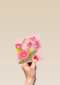 Verjaardagskaart bloemen van harte