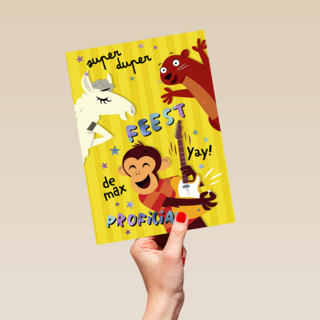 Lentefeest aap gitaar