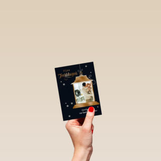 Kerst Fotokaart Lantaarn