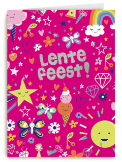Lentefeest vrolijk roze