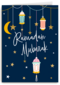 Ramadan Mubarak sterren en lantaarns