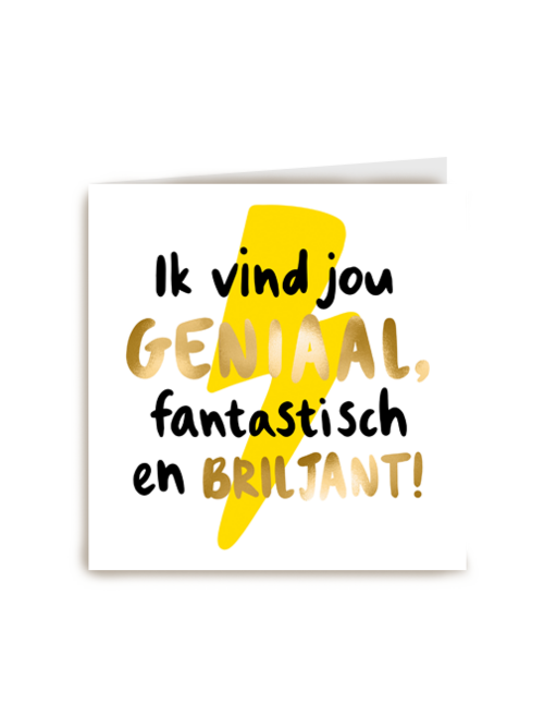 compliment kaart ik vind jou geniaal