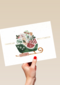 Slee vol cadeaus kerstkaart
