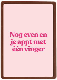 verjaardagkaart andc nog even en je appt met 1 vinger