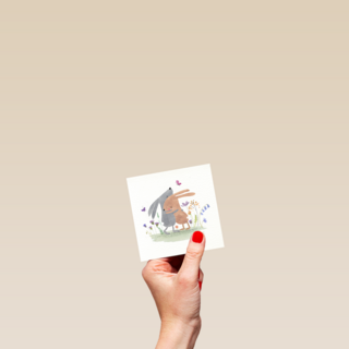 Condoleance konijntjes knuffelen