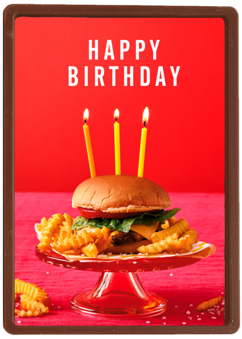 Happy Birthday hamburger