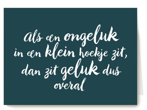 als een ongeluk in een klein zit