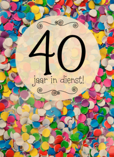 confetti 40 jaar in dienst