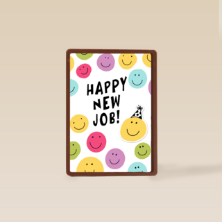 nieuwe baan kaart happy new job