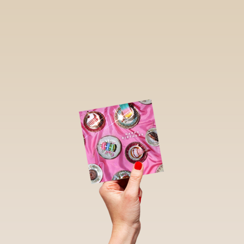 Vondels happy birthday kerst roze
