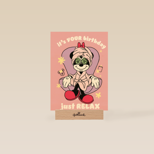 Minnie Mouse verjaardagskaart just relax