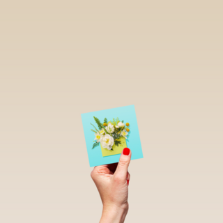 Sterkte kaart Blanco met bloemen corona