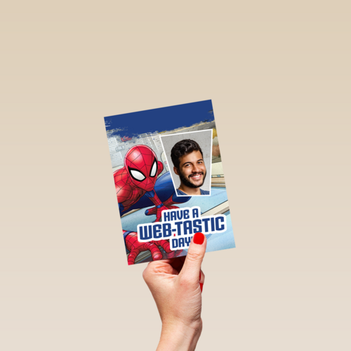 Spiderman fotokaart web tastic day