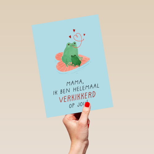 moederdag kaart verkikkerd op jou