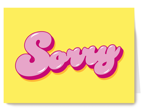 Kaart Hallmark | Te Laat | Sorry Bubble