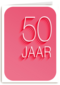 Verjaardagskaart 50 jaar roze rood